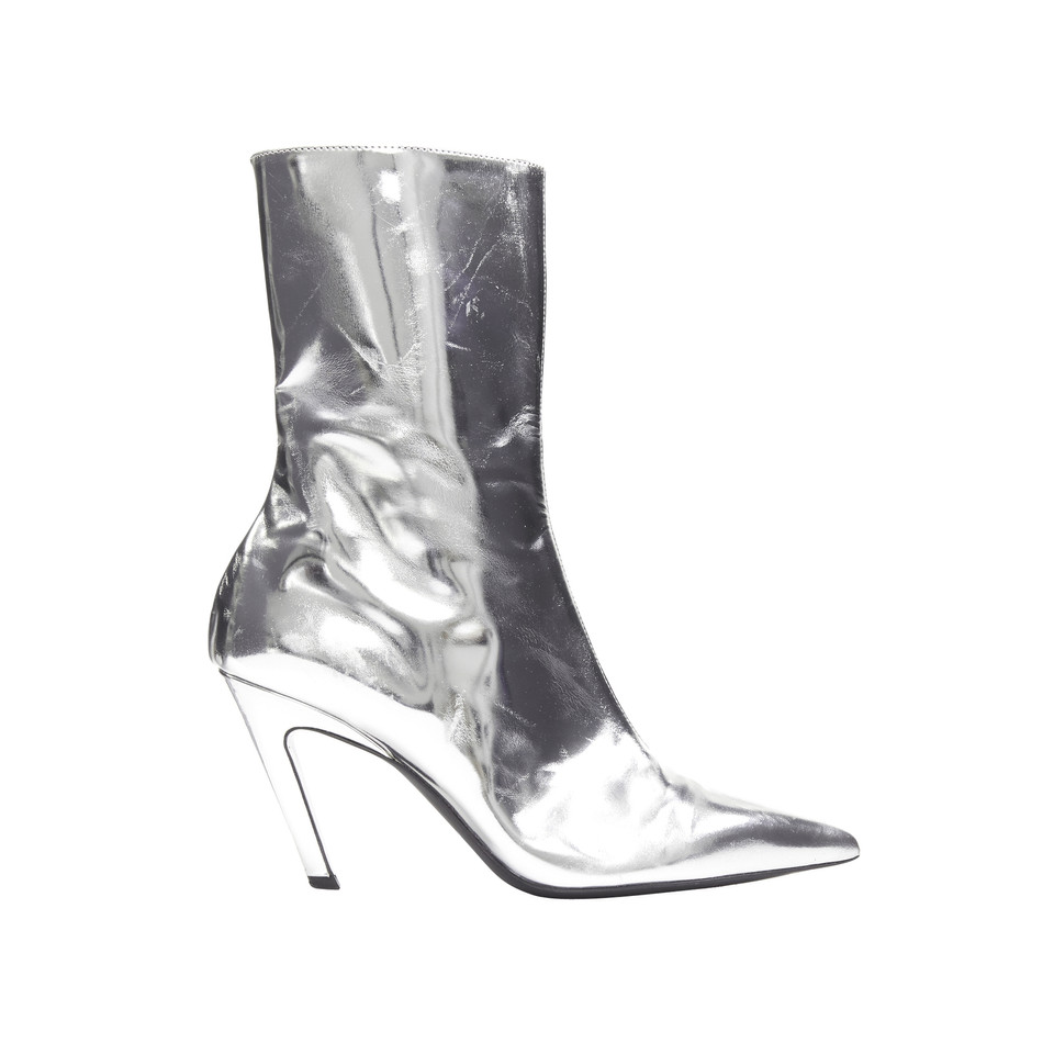 Balenciaga Stiefel aus Leder in Silbern
