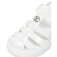 Louis Vuitton Sandalen aus Lackleder in Weiß
