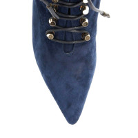 Balenciaga Stiefel aus Wildleder in Blau