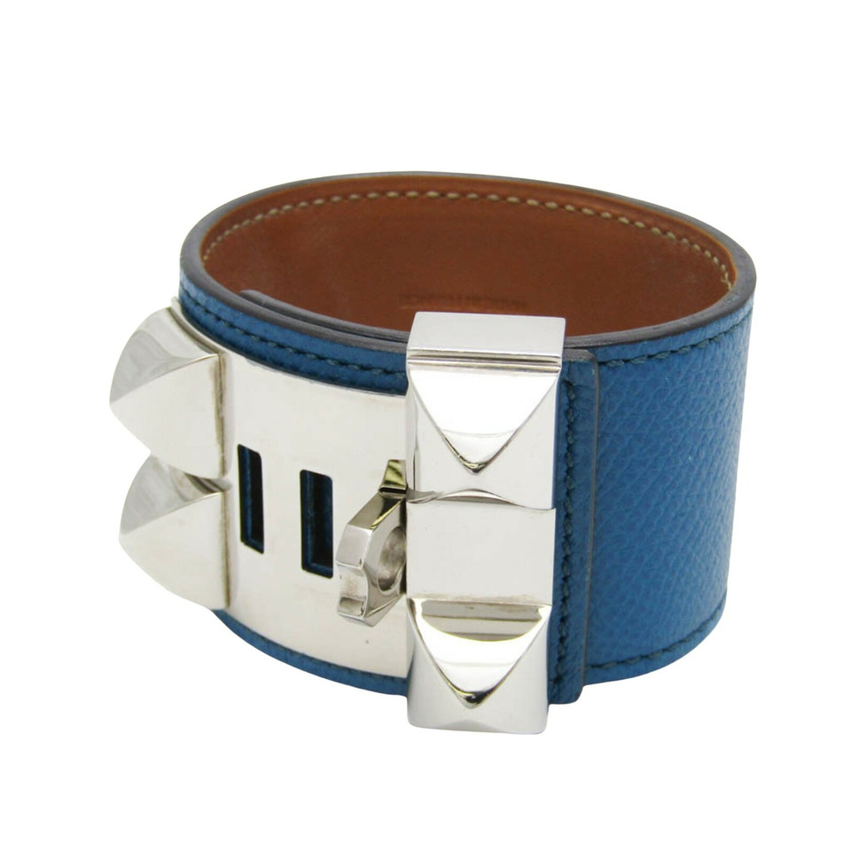 Hermès Collier de Chien Belt Leather in Blue