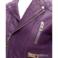 Balenciaga Jacke/Mantel aus Leder in Violett