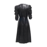 Céline Kleid aus Leder in Schwarz