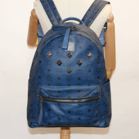 Mcm Backpack Canvas in Blue