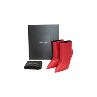 Saint Laurent Boots Leather in Red