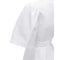 Alexander McQueen Robe en Coton en Blanc