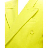 Balenciaga Jacke/Mantel aus Wolle in Gelb