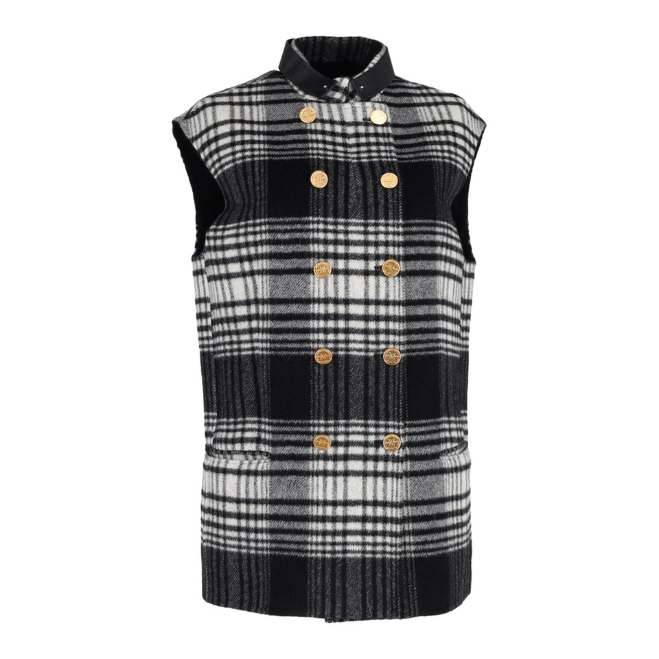 Louis Vuitton Jacke/Mantel aus Wolle in Schwarz