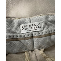 Brunello Cucinelli Hose aus Wolle in Beige
