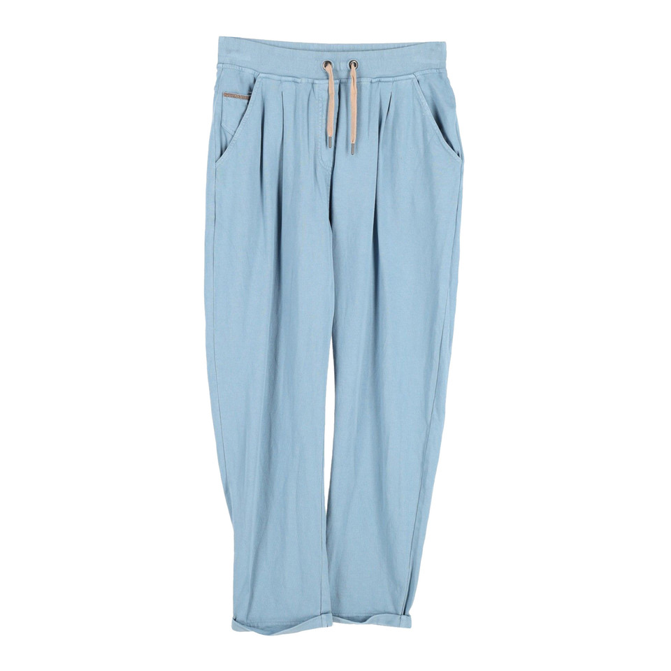 Brunello Cucinelli Paire de Pantalon en Coton en Bleu