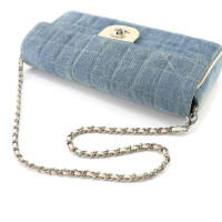 Chanel Chocolate Bar Tote Bag aus Jeansstoff in Blau