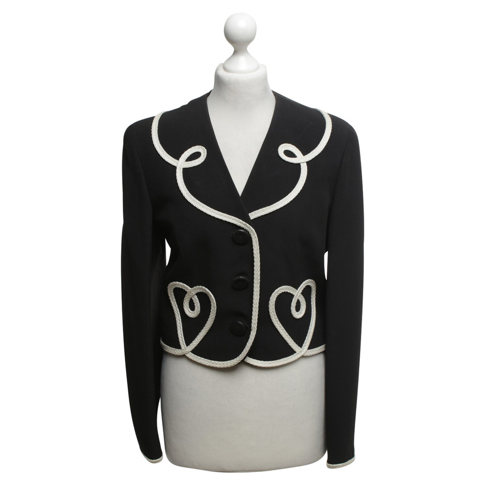 Moschino Cheap And Chic Black blazer with decorative border