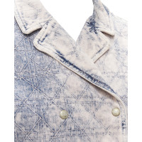 Christian Dior Jacke/Mantel aus Baumwolle in Blau