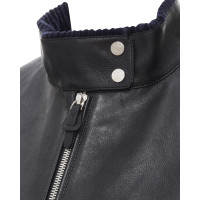 Hermès Jacke/Mantel aus Leder in Schwarz