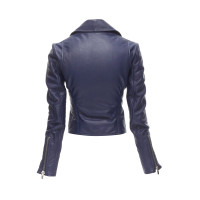 Balenciaga Jacke/Mantel aus Leder in Blau