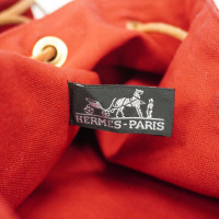 Hermès Sac Polochon aus Canvas in Rot