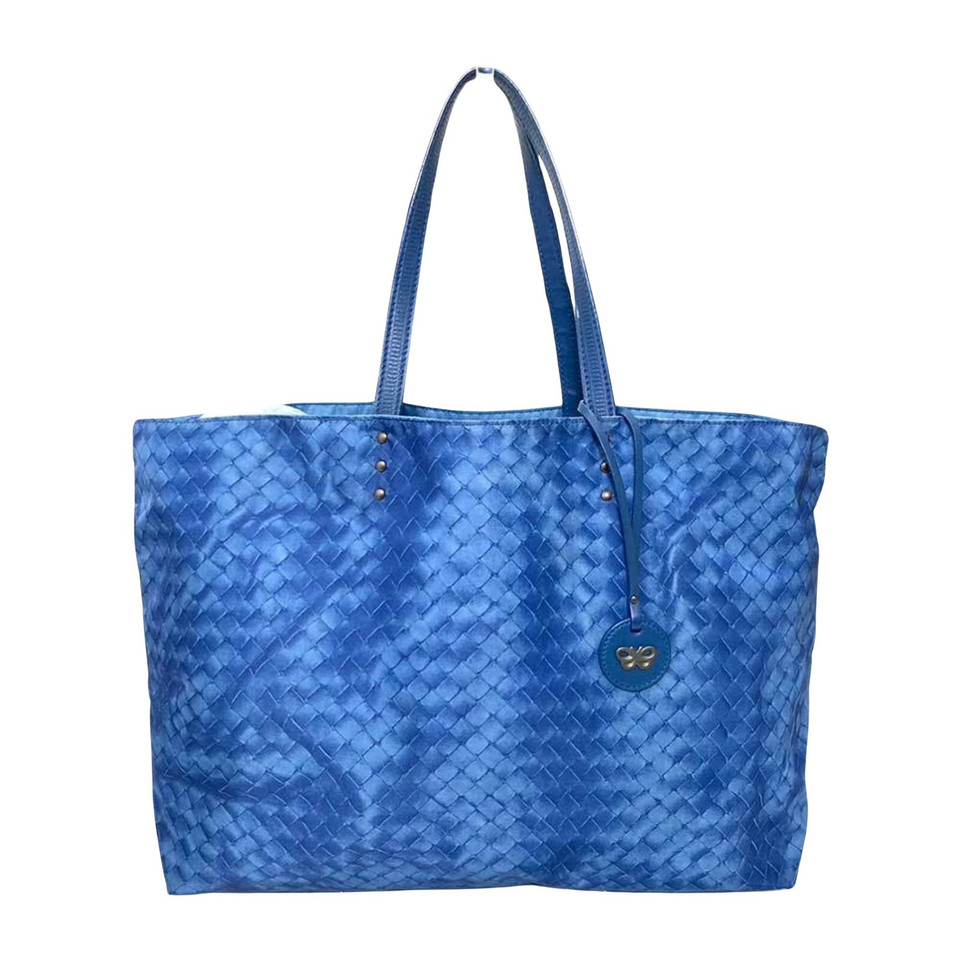Bottega Veneta Tote Bag aus Leder in Blau