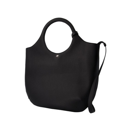 Courrèges Handbag Leather in Black