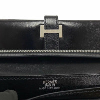 Hermès Béarn aus Leder in Schwarz