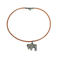 Hermès Necklace Leather in Brown