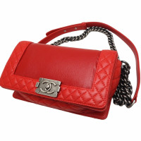 Chanel Boy Bag in Pelle in Rosso