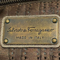 Salvatore Ferragamo Vara Leather in Gold