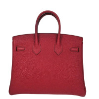 Hermès Handtasche aus Leder in Bordeaux