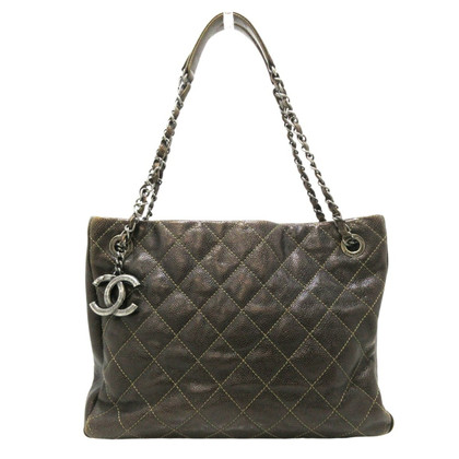 Chanel Wild Stitch Bag aus Leder in Braun