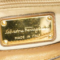 Salvatore Ferragamo Gancini Leather in Beige