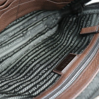 Prada Clutch Bag Leather in Brown