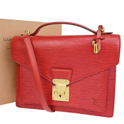 Louis Vuitton Monceau in Pelle in Rosso