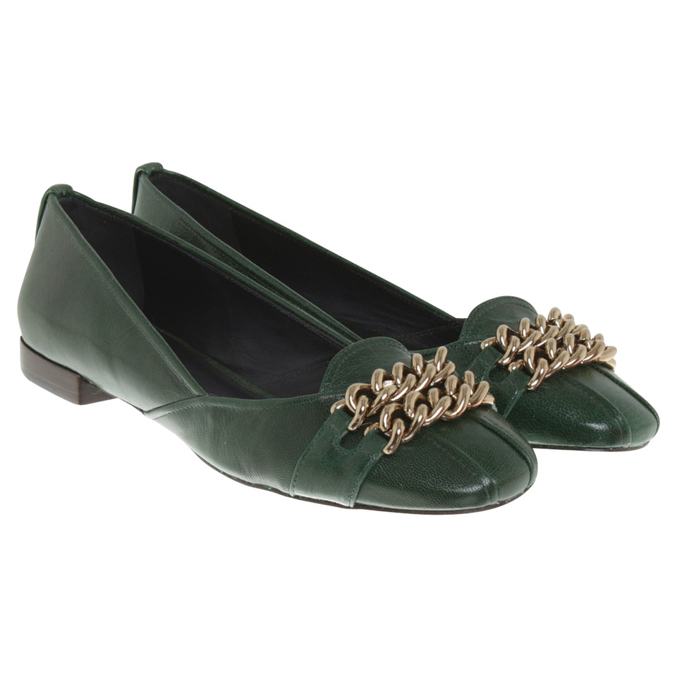 Tory Burch Ballerina's in groen