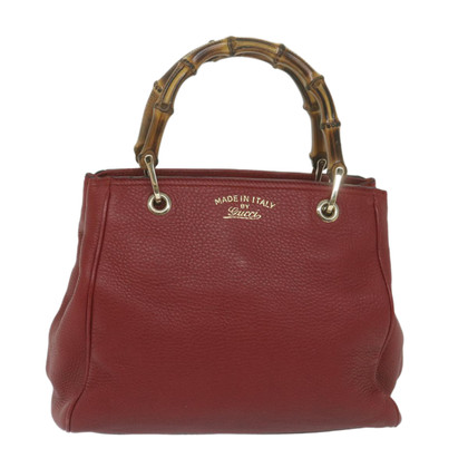 Gucci Bamboo Bag in Pelle in Rosso