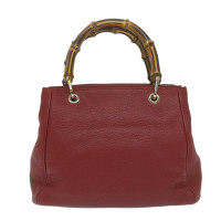 Gucci Bamboo Bag Leather in Red