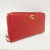 Gucci GG Marmont Mini Leer in Rood