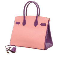 Hermès Birkin Bag 30 Leer in Fuchsia