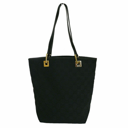 Gucci Tote Bag aus Canvas in Schwarz