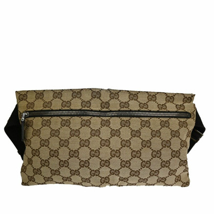 Gucci Clutch Bag Canvas in Beige