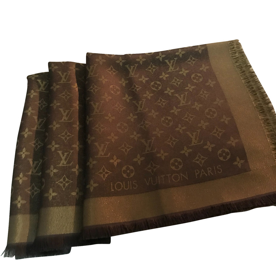 Louis Vuitton Monogram Shine cloth in brown / gold