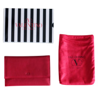 Valentino Garavani Porte-monnaie en cuir rouge