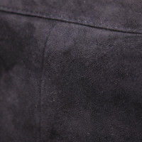 Hermès Pantalon en cuir bleu-noir