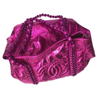 Chanel Handtas in roze metallic