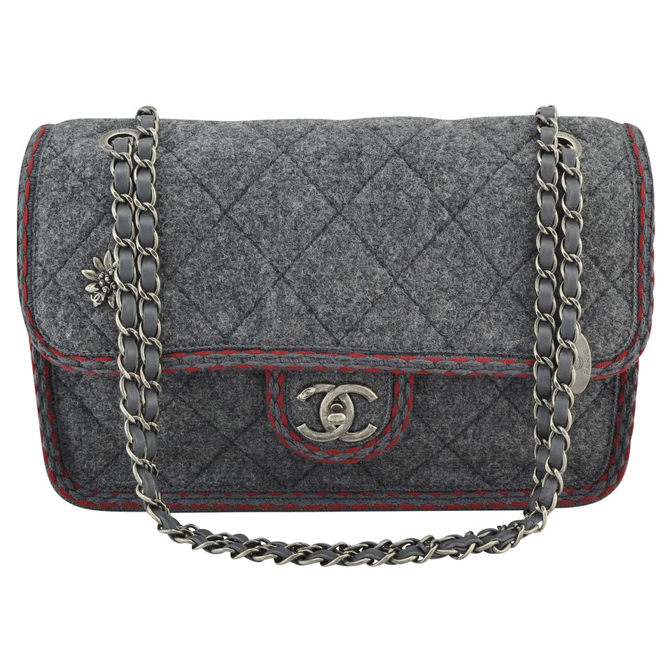 Chanel "Wool Flap Bag Edelweiß"