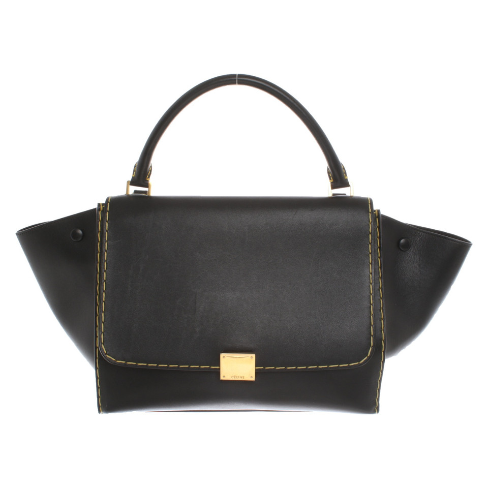 Céline Trapeze Bag Leather in Black