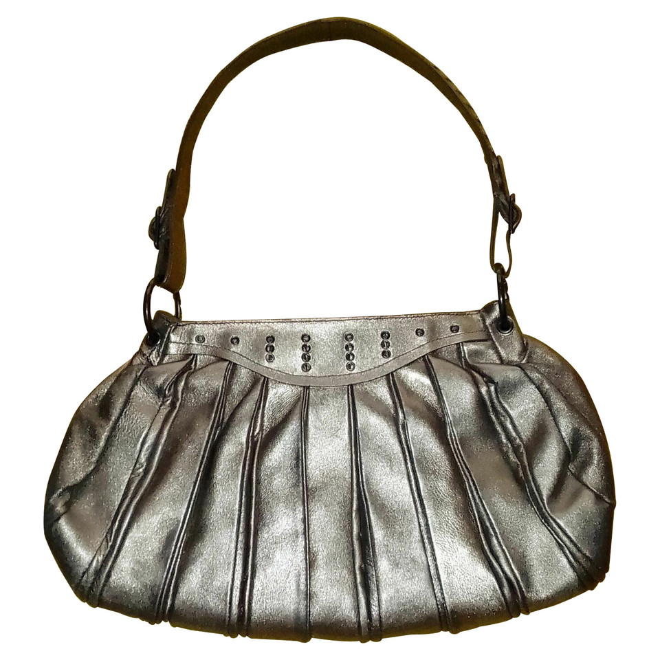 Bottega Veneta Shoulder bag Leather in Silvery