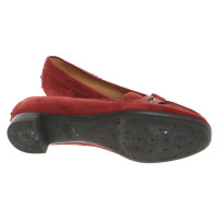 Tod's Slippers/Ballerinas Suede in Bordeaux