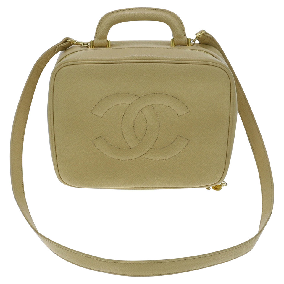 Chanel Reisetasche aus Leder in Beige