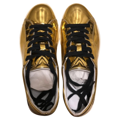 Diesel Black Gold Sneakers aus Leder in Gold