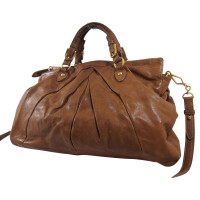 Miu Miu Shopper en Cuir en Marron