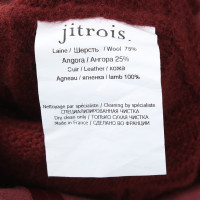 Jitrois abito in maglia con finiture in pelle