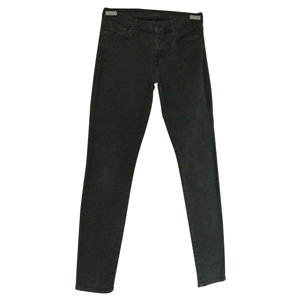 7 For All Mankind Jeans in donkergroen